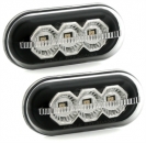 LED Seitenblinker Klarglas / Schwarz / Chrom  Dacia Logan 1