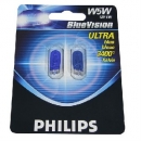 Philips Blue Vision Stadlichtbirnchen 3400K Satz 2 Stk W5W