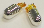 Blinkerbirnchen chrom für Seitenblinker W5W Glassockel