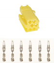 Mini-Iso Gehäuse gelb mit 6 Kontakten